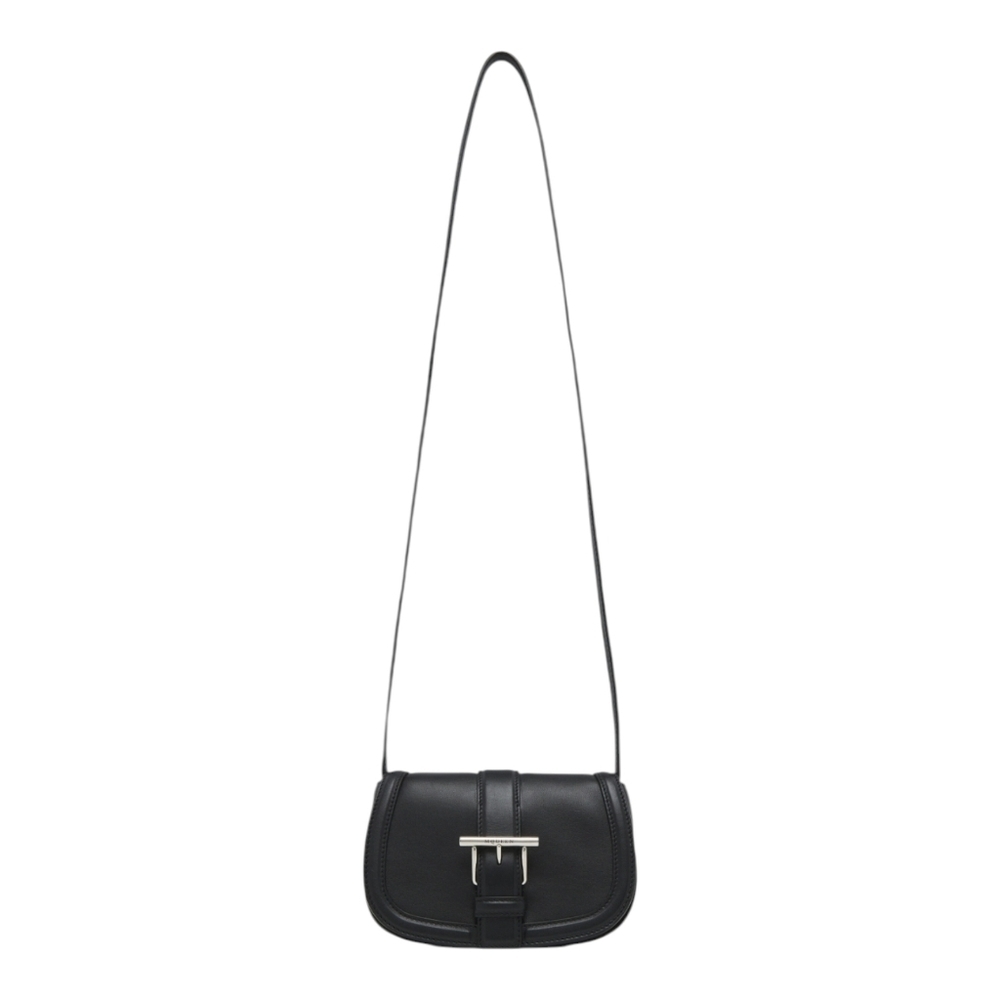 McQueen Mini T-Bar Satchel in Black MSRP $1390 Leather New In Box - Picture 6 of 6